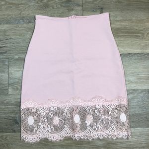 Pastel Pink Pencil Skirt